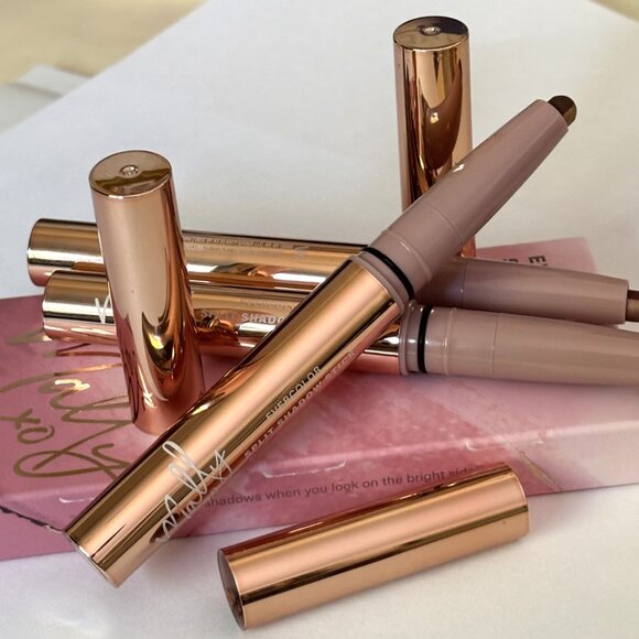 Mally Beauty Evercolor* Split Shadow Stick Trio (Blushing, Golden, Cinnamon) NIB - Picture 2 of 16